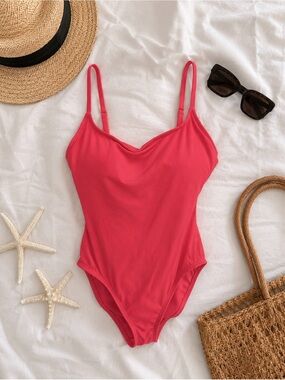 Anne Cole Coral Pink One-Piece Swimsuit